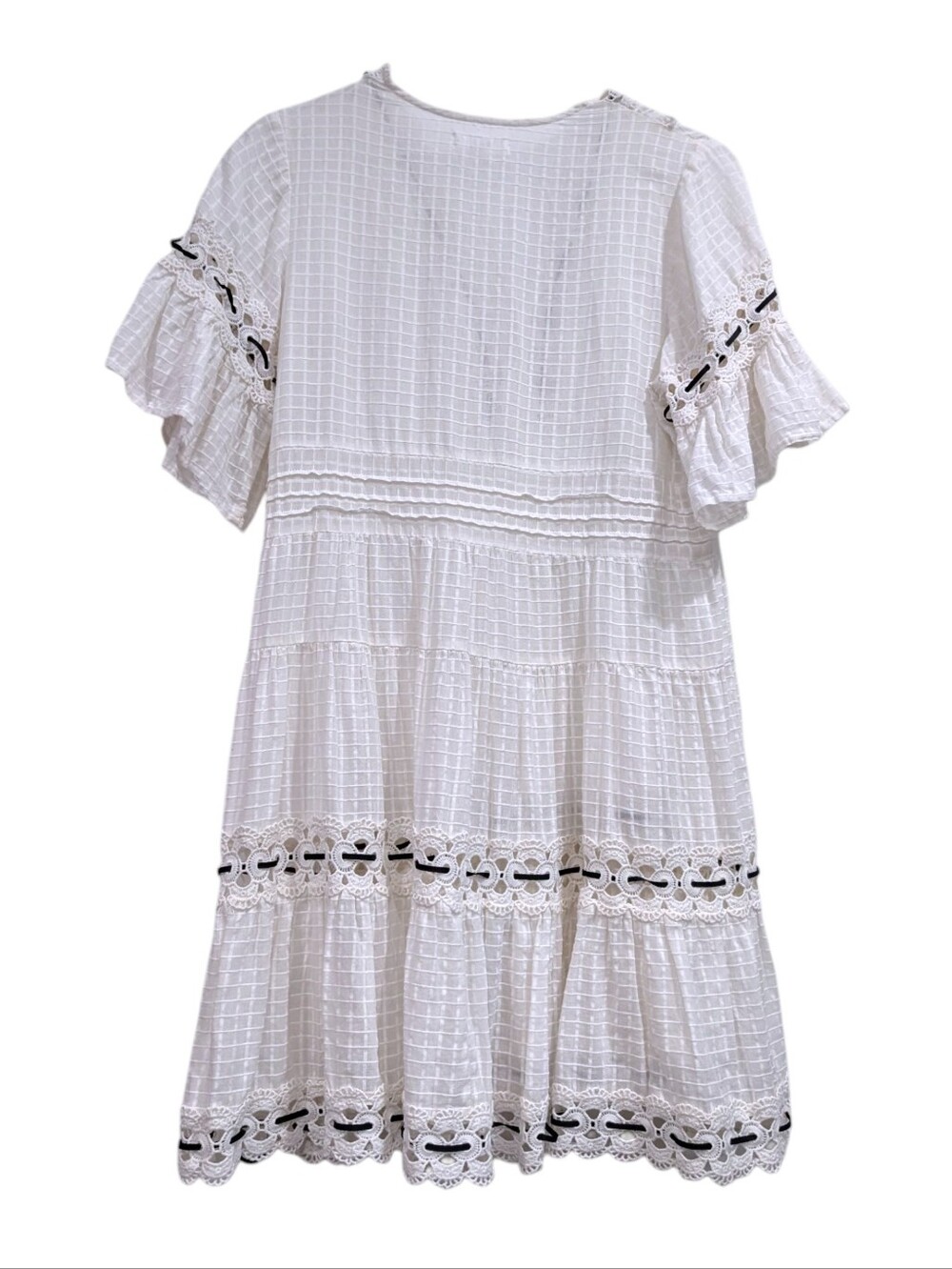 Rahi Eyelet Embroidered cotton Boho Dress Xs - Picture 2 of 5